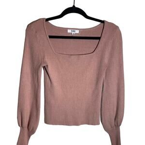 Women's BB Dakota Steve Madden Puff Sleeve Square Neck Sweater “Size XL” (B35)